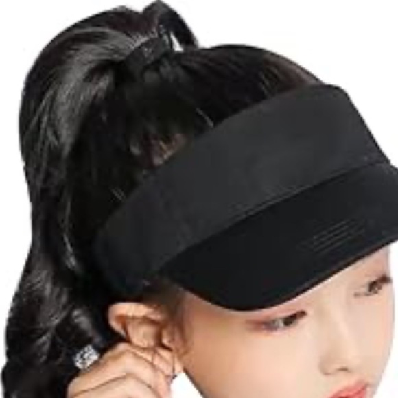Baseball Cap Wig with Curly Hair Ponytail Hair Extension Adjustable Black - Picture 2 of 8